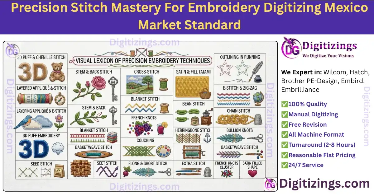precision stitch mastery for embroidery digitizing mexico market standard