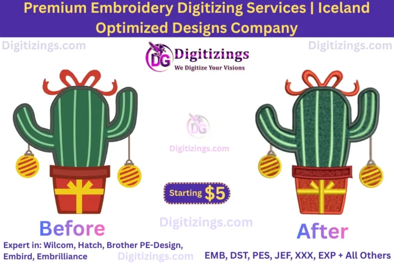 premium embroidery digitizing services iceland optimized designs company