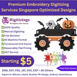 Premium Embroidery Digitizing Services Singapore Optimized Designs