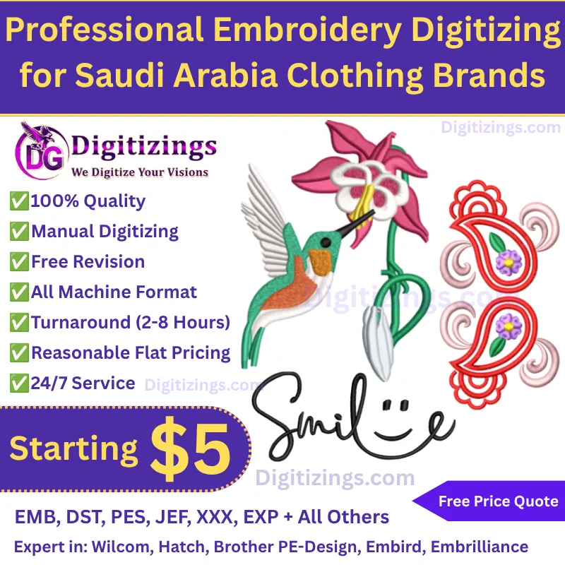 High-quality professional embroidery digitizing for saudi arabia clothing brands 1 professional embroidery digitizing for saudi arabia clothing brands
