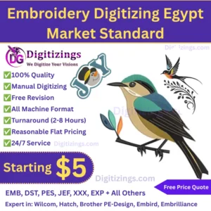 Embroidery Digitizing Egypt Market Standard