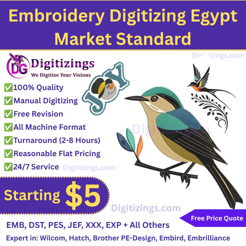 High-quality embroidery digitizing egypt market standard 1 embroidery digitizing egypt market standard