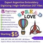 expert argentina embroidery digitizing high-definition dst files