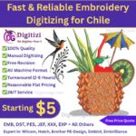 Digitizings # 1 professional online embroidery digitizing and vector services (1-4h delivery) provider company 23 fast & reliable embroidery digitizing for chile