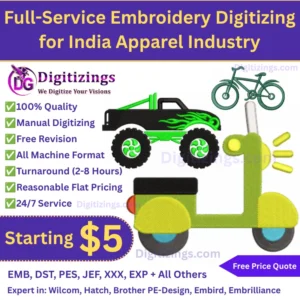 Full-Service Embroidery Digitizing for India Apparel Industry