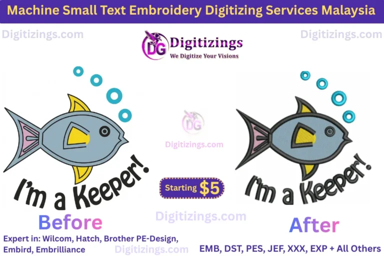 machine small text embroidery digitizing services malaysia